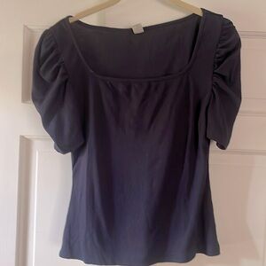 Navy blue square neck Top